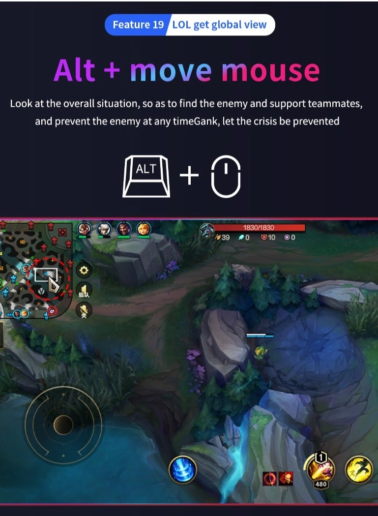 Converter + Mouse + Keyboard + Mouse Pad + Mobile Phone Holder - Bluetooth