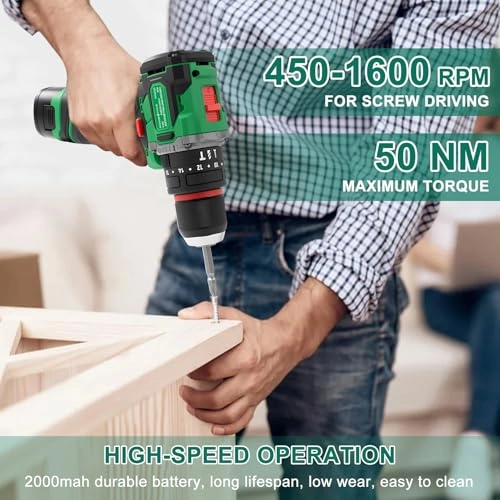Cordless Drill Driver - 2 x 2.0Ah 16.8V