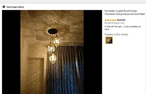 3-Lights Round Cluster Chandelier