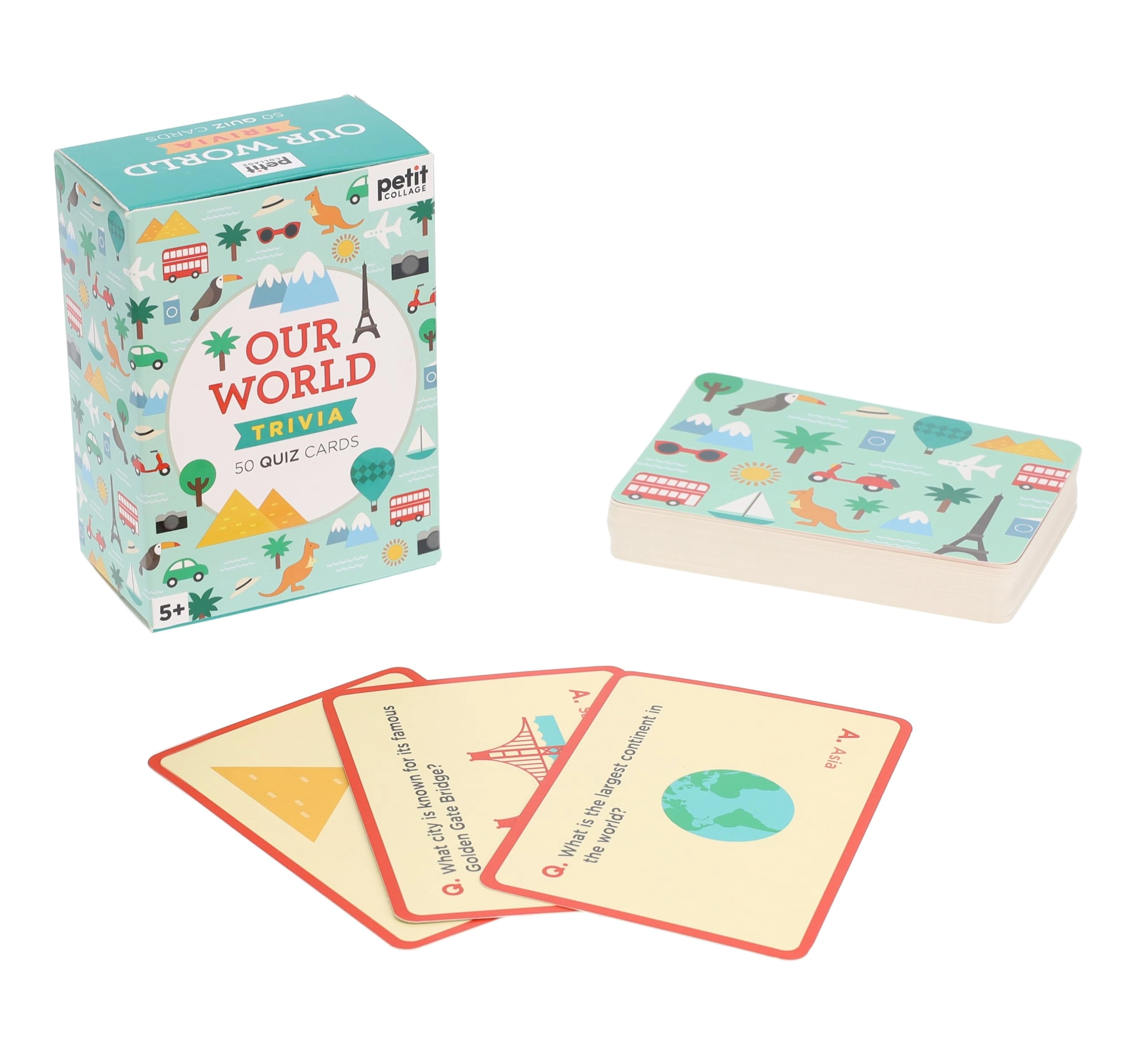 Petit Collage Trivia Cards Our World - 5 - 9 years 50 pieces