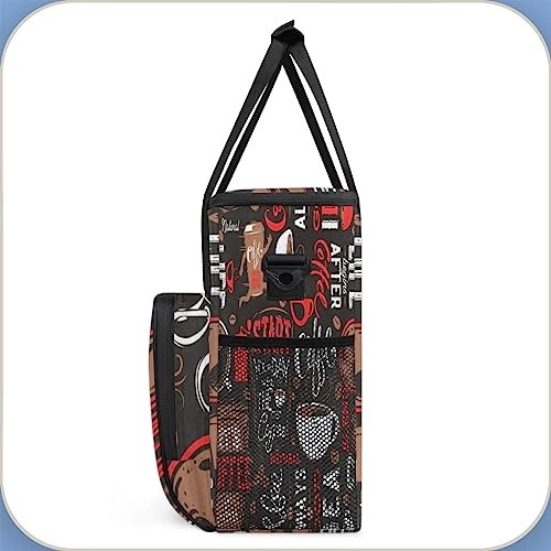 Coffee Maker Carrying Bag - Love Joy Laugh Letter Red Portable Single Serve