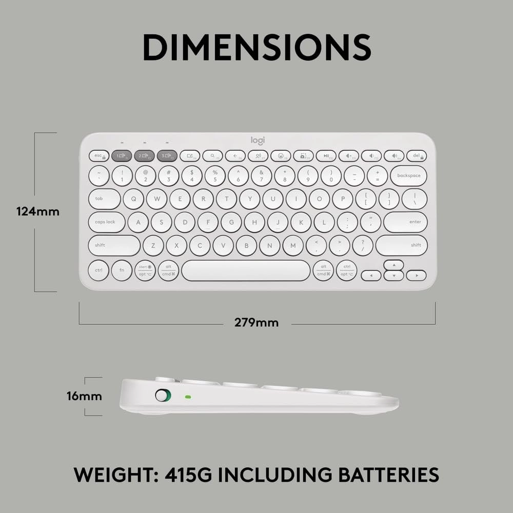 Pebble Keys 2 K380s - QWERTY Wireless