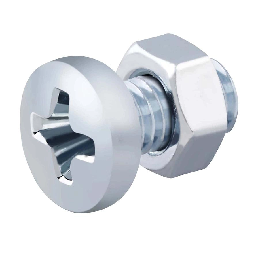 M5 Pan Head Machine Screw & Nut - 10mm