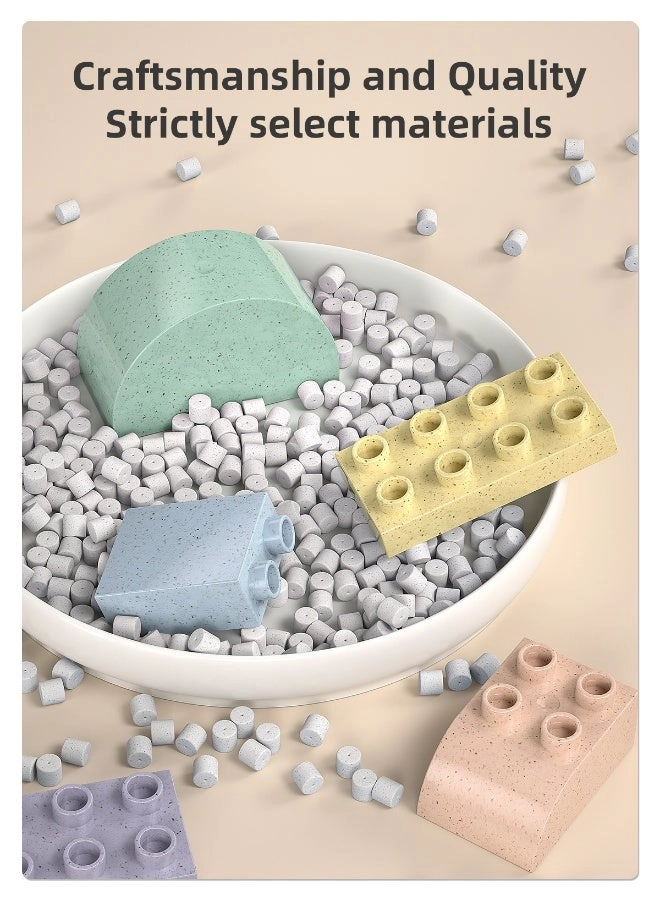 Large Particle Straw Building Blocks - Eco-friendly straw Parent-child assembly