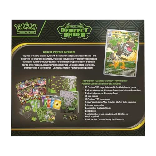 Mega Evolution - Perfect Order Elite Trainer Box - Pokémon Center Exclusive 11 Booster Packs Tyrunt Promo