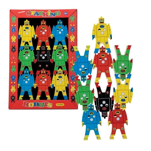 Wood Stacking Robot - 3 years and up 9 pieces