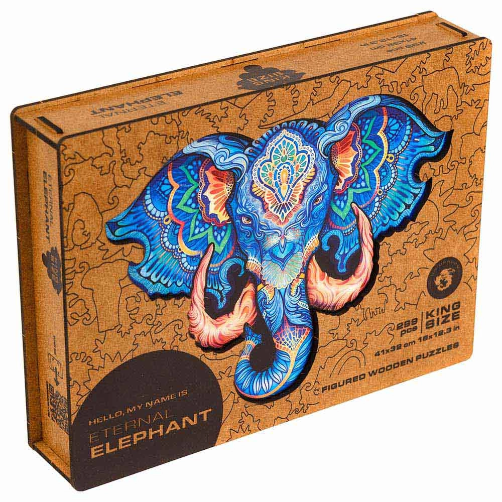 Unidragon Eternal Elephant Wooden Puzzle (4107390-ELEPHANT_KS) - 299 pcs