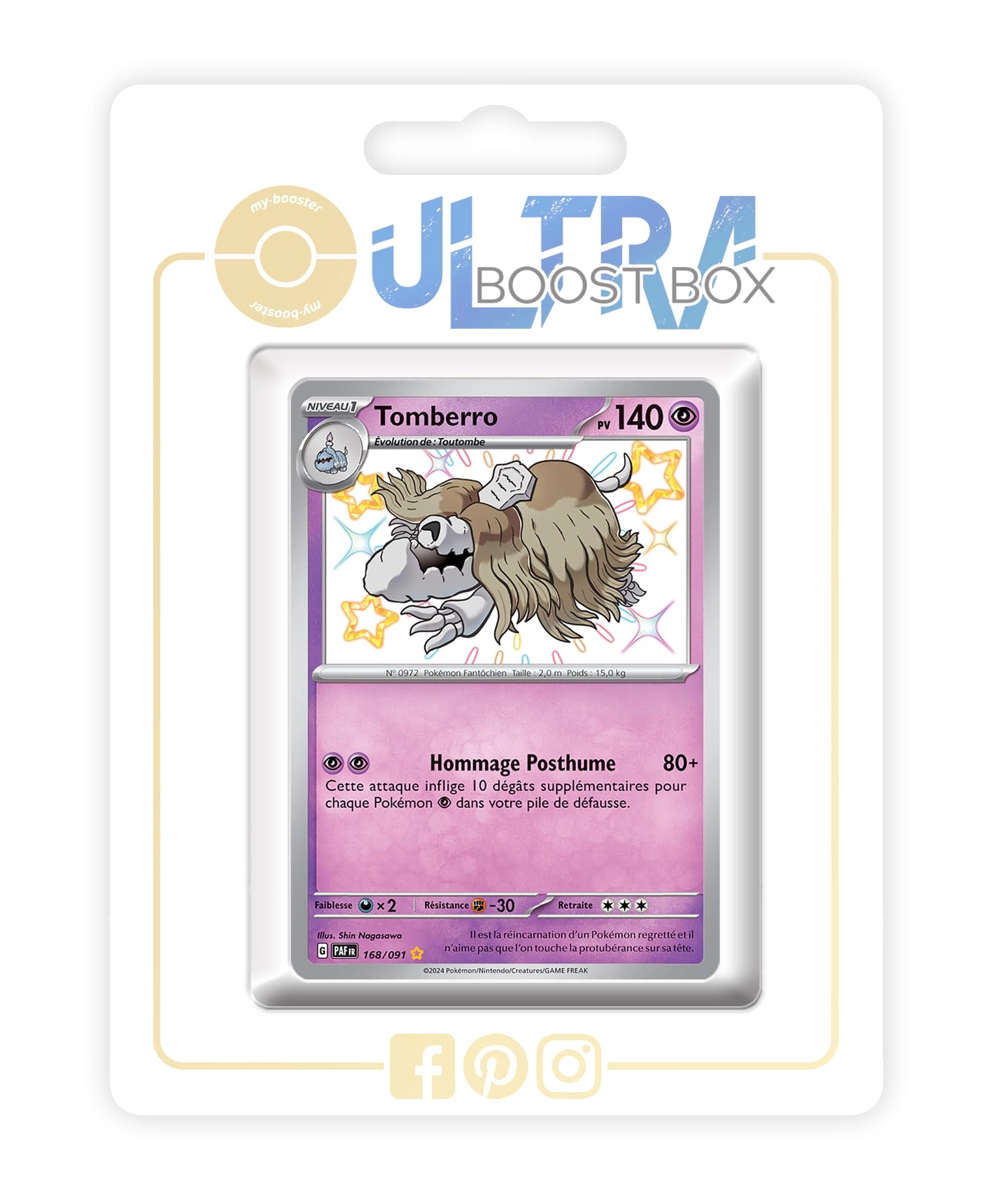 SV045-FR24-UB-168 - Box of 10 French Pokémon Cards 3+ years