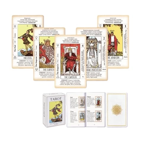 MTRoyaldia Witchy Cauldron Tarot - 78 Tarot Deck Guide Book White