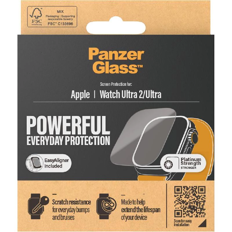 Glass & Thermoplastic Polyurethane Frame & Screen Protector for Apple Watch Ultra 2024