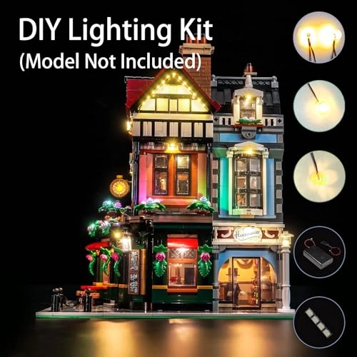 Lighting Kit for LEGO Tudor Corner 10350 - Plastic