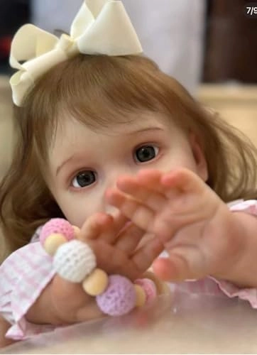 Pippa Reborn Baby Doll - 26 inch Cotton Vinyl Hand-rooted Curly Hair Ages 3+