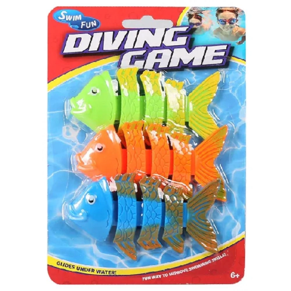 Diving Fish Ring Toys - 3pcs Multi Colour 3 +