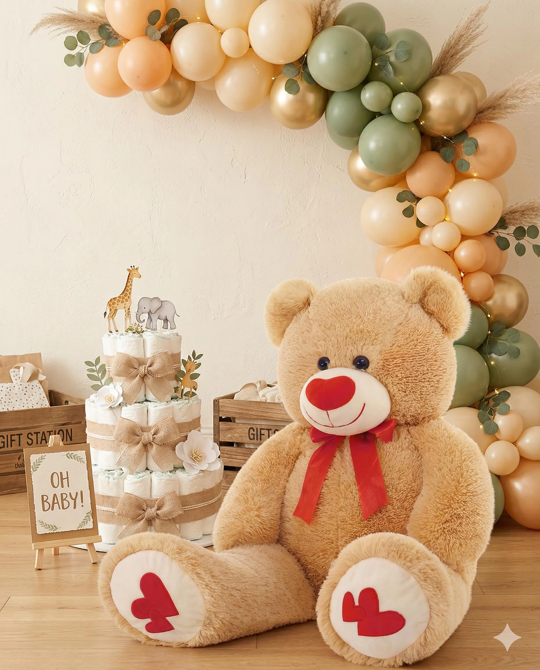 Teddy Bear - 39 inches Gray