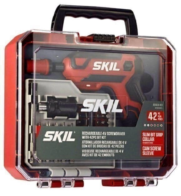 SD5618 - 4V Pistol Grip Screwdriver 42-Piece Bit Set