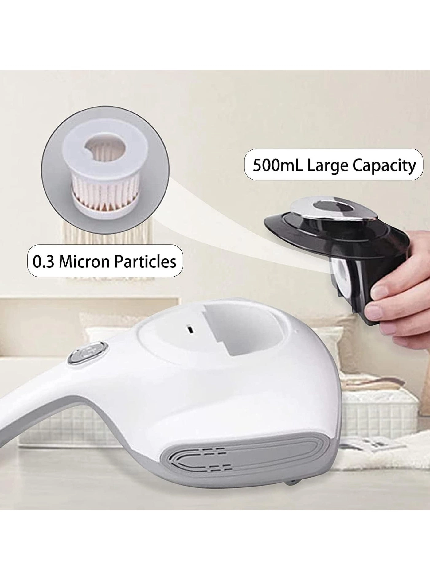 Mattress Vacuum Cleaner - 13Kpa Strong Suction Low Noise
