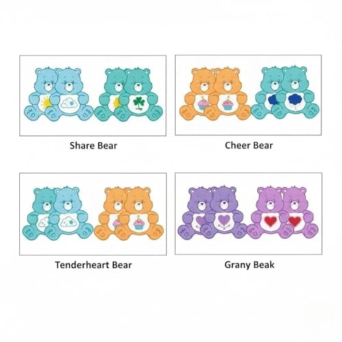 Cheerful Care Bears “Sit The Bear on The Cloud” Cardstock Party Game - 12 months and up 18-piece