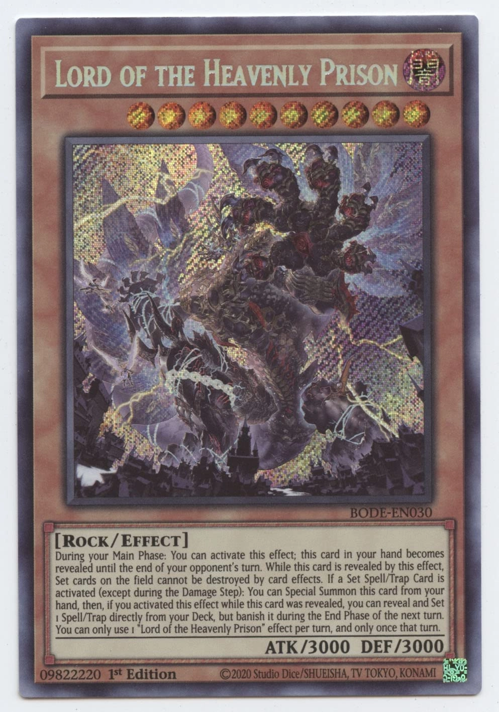 Yu-Gi-Oh! Lord of The Heavenly Prison BODE-EN030 - 1st Edition