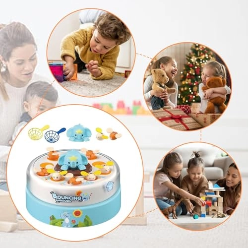 Bounce & Catch Board Game - Rotatable 17.5x17.5cm