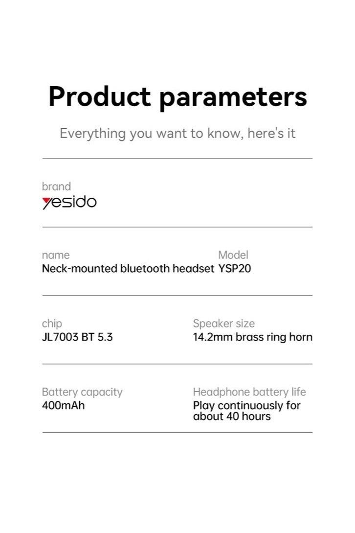 YSP20 Wireless Headphone