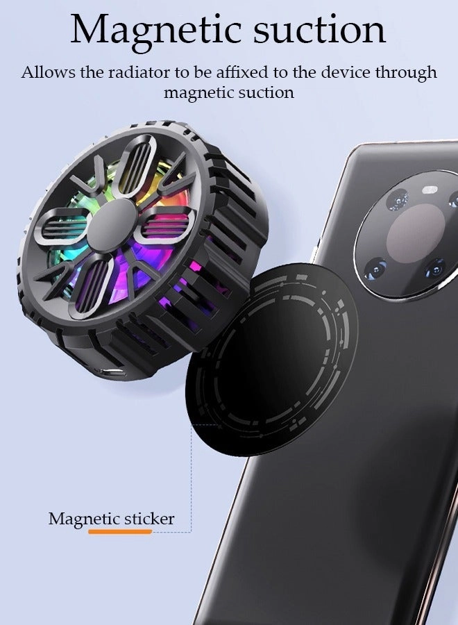 Semi-Conductor Cooling Chip Phone Cooling Fan - Magnetic RGB For iPhone & Android