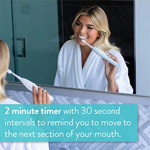 UV Sanitizing Sonic Toothbrush and Cleaning Station - Dual Speed White