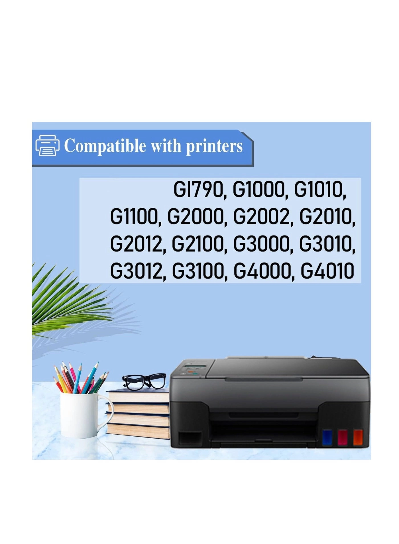 Canon GI490PGBK High Yield Black Compatible 2PCS
