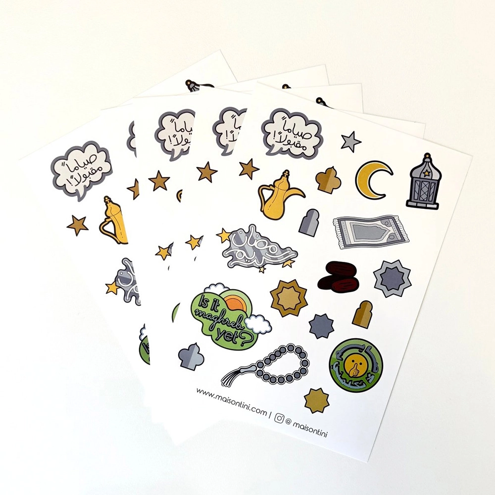 Ramadan Sticker Book 5 sheets 100 pcs