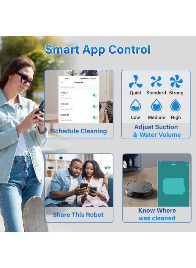 SG50 Robot Vacuum - With Mop, Self-Charging