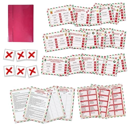 Friendly Feud Game - Christmas 18 quiz host cards