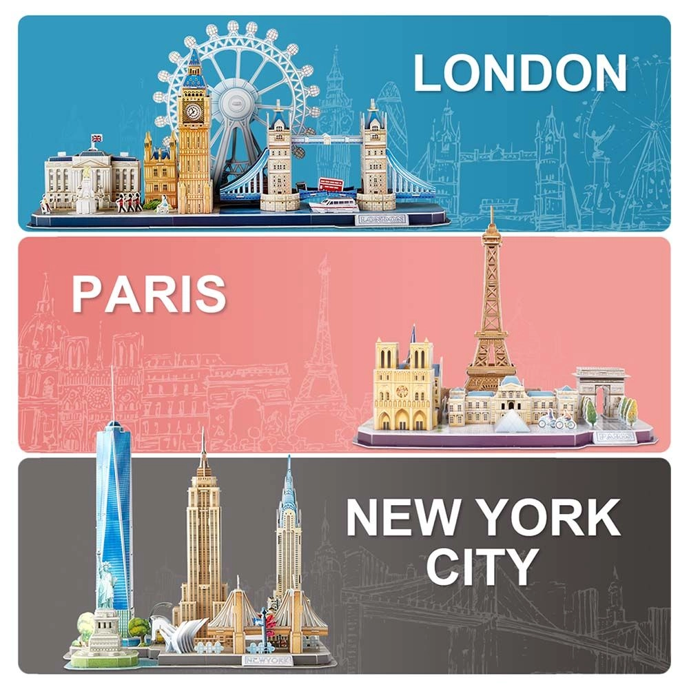 City Line London 3D Puzzle (AL-MC253H) - 107 pcs