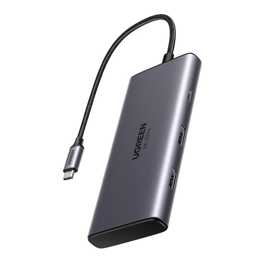 Ugreen 6 In1 USB-C Multifunctional Docking Station - 100W Power Delivery Dual HDMI 8K/30Hz