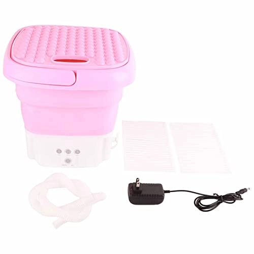 Folding Washing Machine,efficient Portable Mini Washer Small Foldable Bucket Lightweight for Baby Clothes Underwear and Small Items Perfect for Apartment Laundry Camping Rv and Travel(blue)