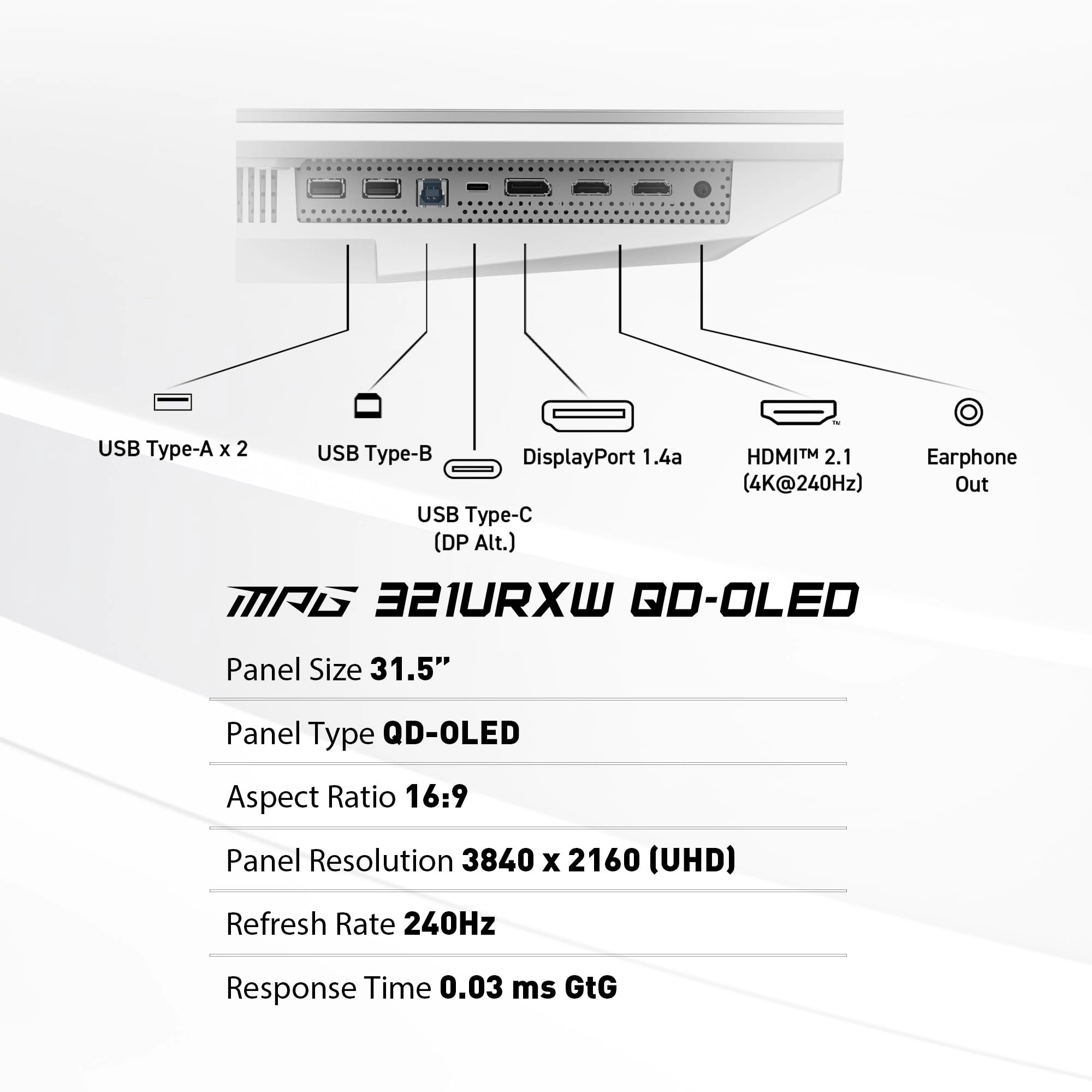 MPG 321URX QD-OLED - 31.5" 3840 x 2160