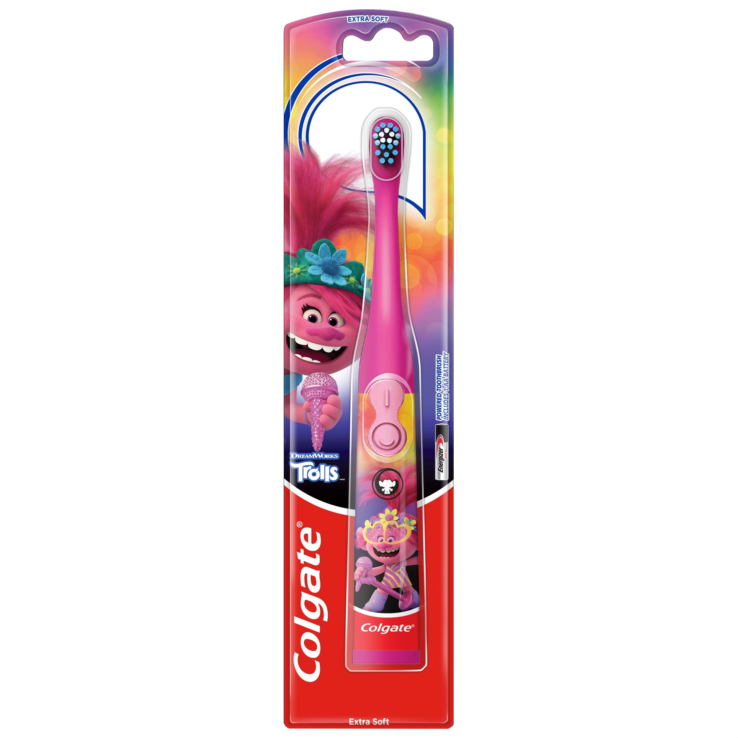 Colgate Palmolive(UK) Ltd Kids Trolls Toothbrush - 3+ Years Extra Soft Battery