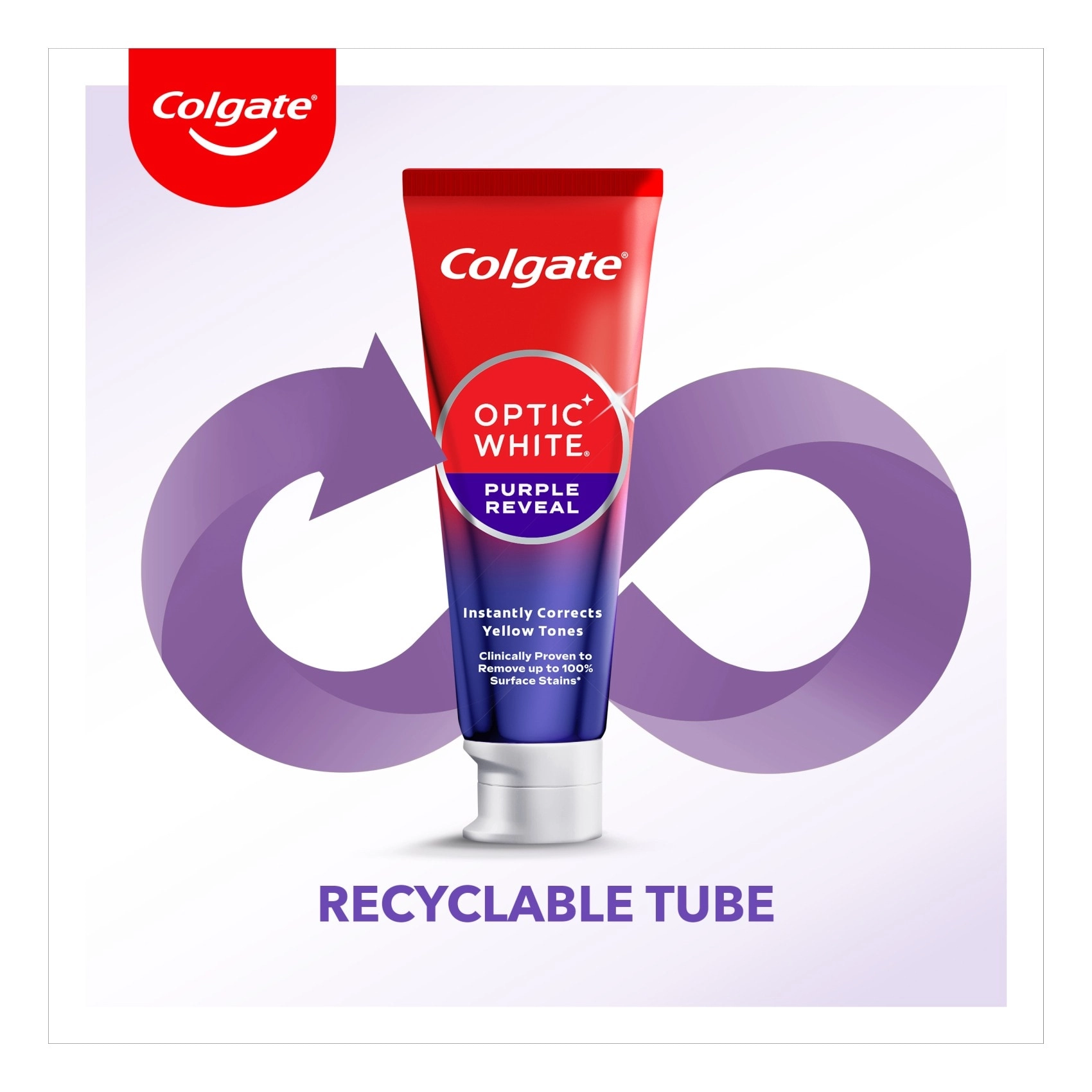 Optic White Purple Reveal Mint Toothpaste 75ml