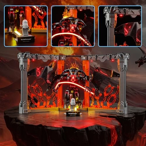 LED Light for LEGO 10367 Icons The Lord of the Rings: Balrog Bookend Building Blocks Model