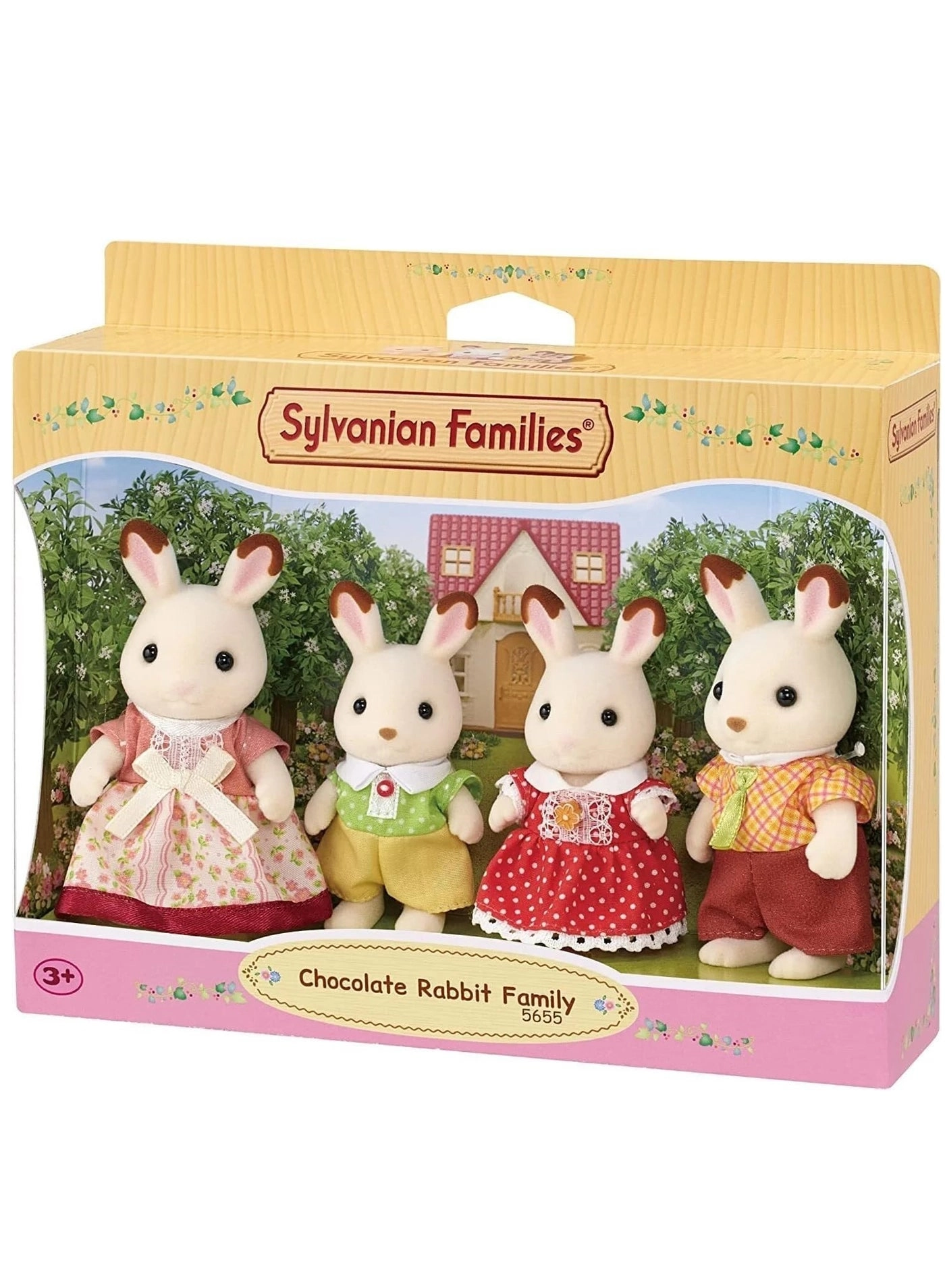 Sylvanian Families Chocolate Rabbit Family - Four piece posable