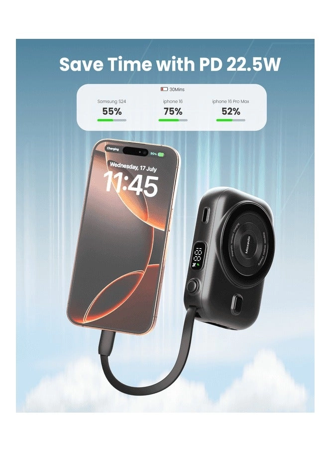 Snap-On Wireless Charging Power Bank - 8000 Watt-hour 15 W Wireless 1