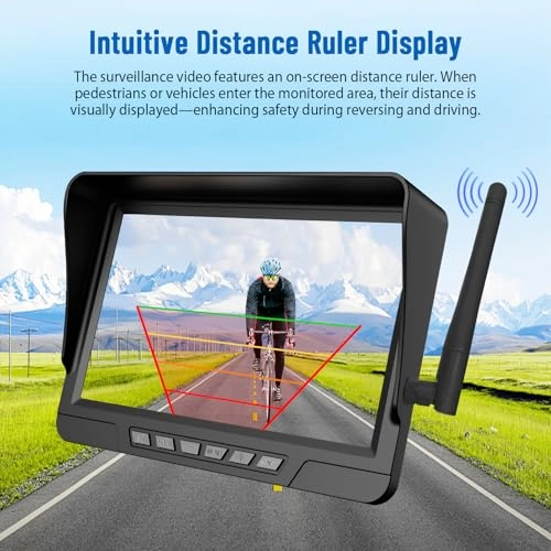 AHD Monitor - 7 Inch HD + Wireless Reversing Camera - 1080P 170°