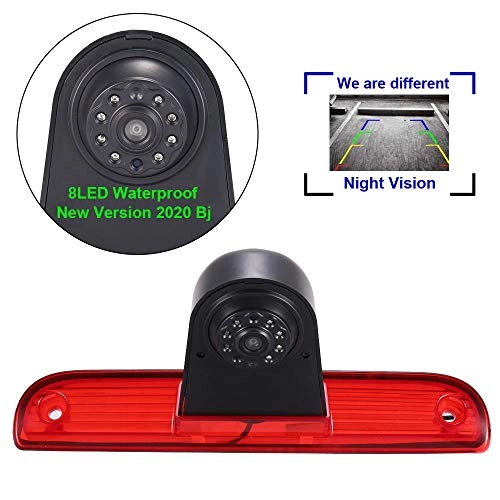 Brake Light Reversing Camera + Rear View Mirror Monitor - Night vision 628 x 586 pixels
