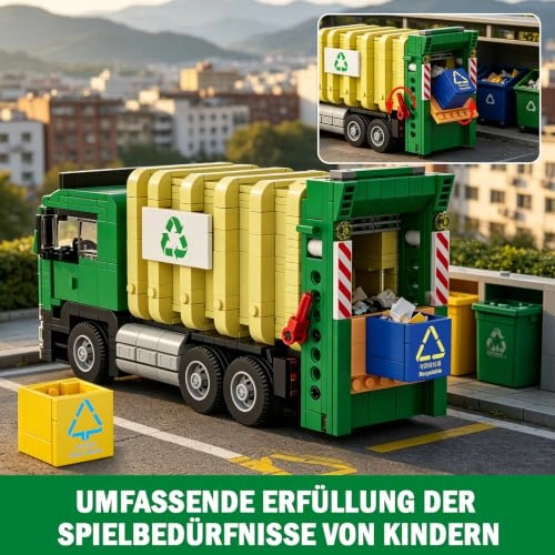 24088 - Garbage car toy building blocks 646 pcs