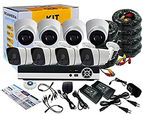 1080N DVR - 8Channel + Metal Outdoor Bullet Camera - 4pcs 1080P + Plastic Dome Camera - 4pcs