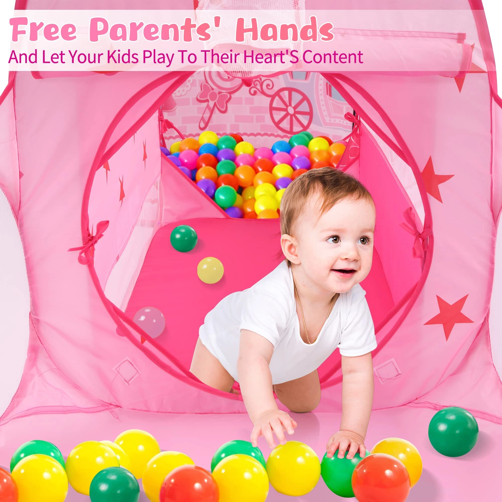 Space Ship Play Tent + Crawl Tunnel + Ball Pit