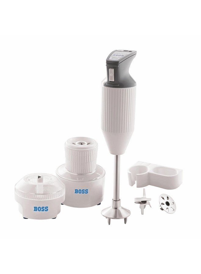 BOSS E113 Hand Blender - Chutney & Chopper Attachments, 2 Speed Levels