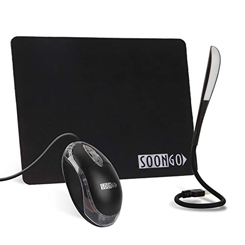 Mini Mouse Pad + Kids Mouse + USB LED Light