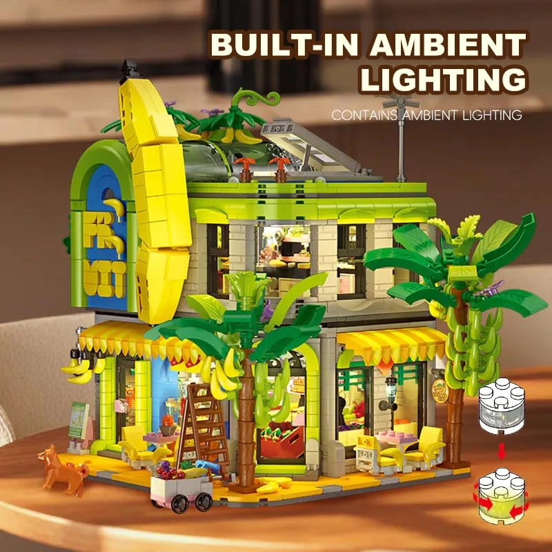 Banana Store Architecture Building Block - 2848 pcs