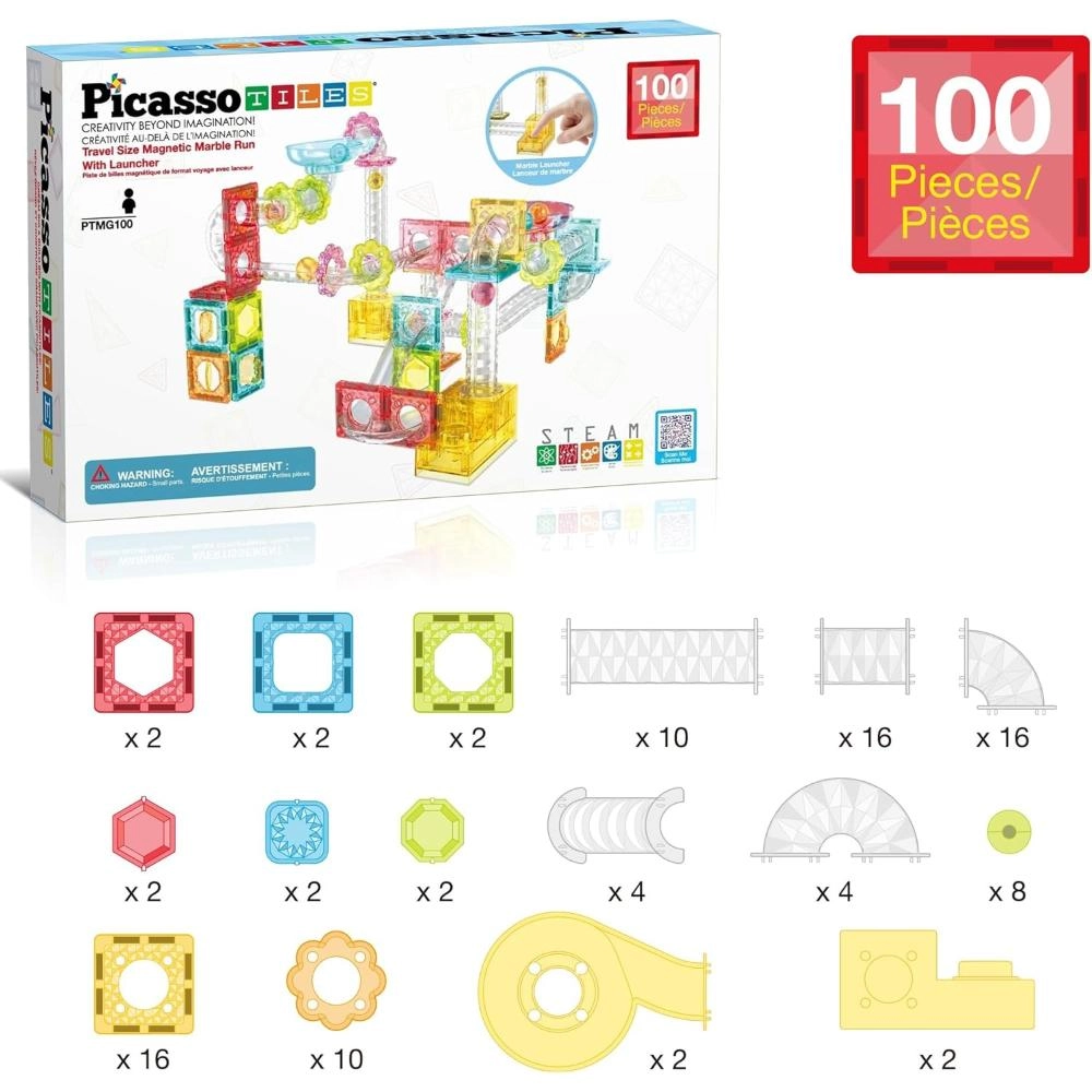 Magnetic Marble Run - 100 pcs