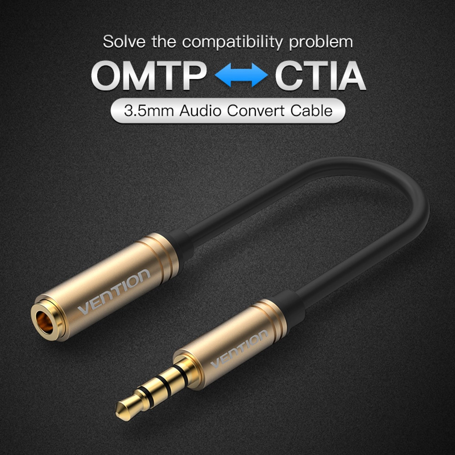 3.5mm CTIA-OMTP Adapter - Male to Female