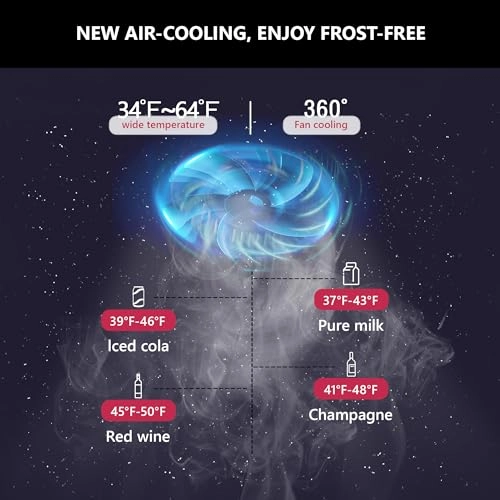 Beverage Cooler - Mini Glass Door Adjustable Shelves